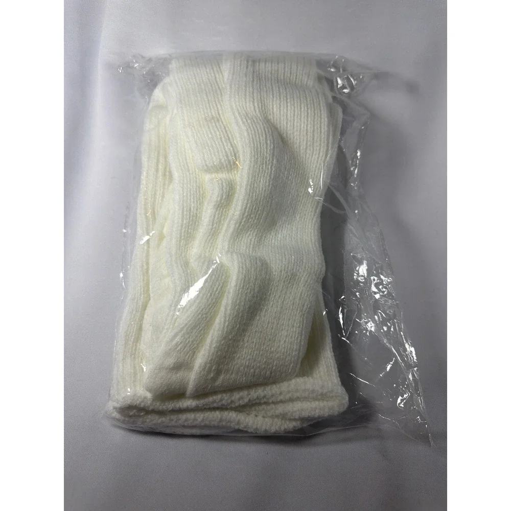 Thigh High Cable Knit Socks Womens White Balletcore Slouchy Ballet Boots Costume